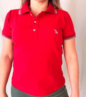 Camisa Gola Polo Bordado Pássaro